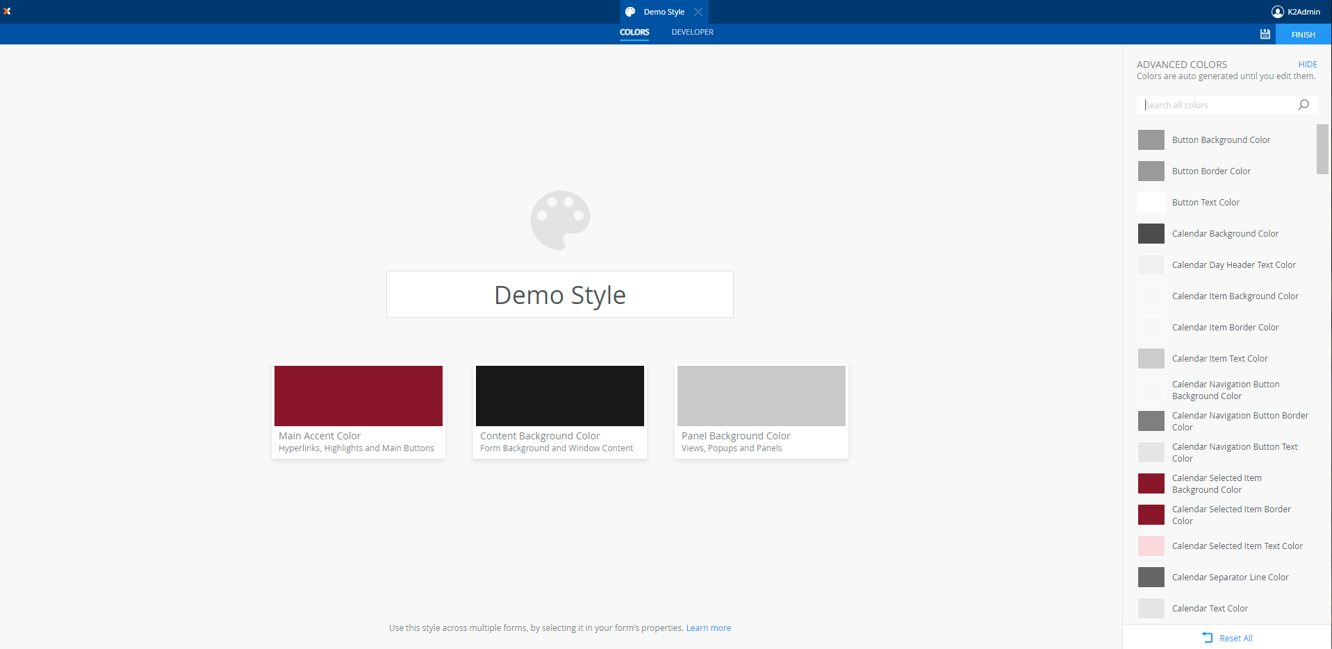 Style Profile Nintex K2