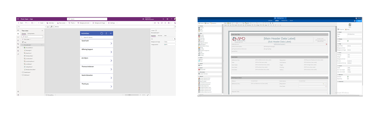 Power app and nintex platform comparison 