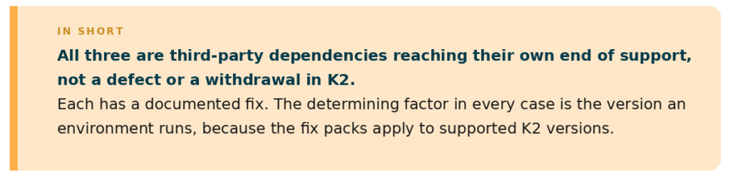 K2 end of support fixes 2026