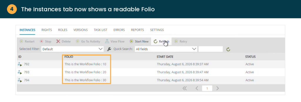 Folio Nintex K2 result 